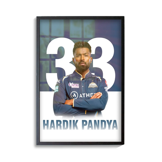 Hardik Pandya - Gujarat Titans Wall Poster | Frame | Canvas