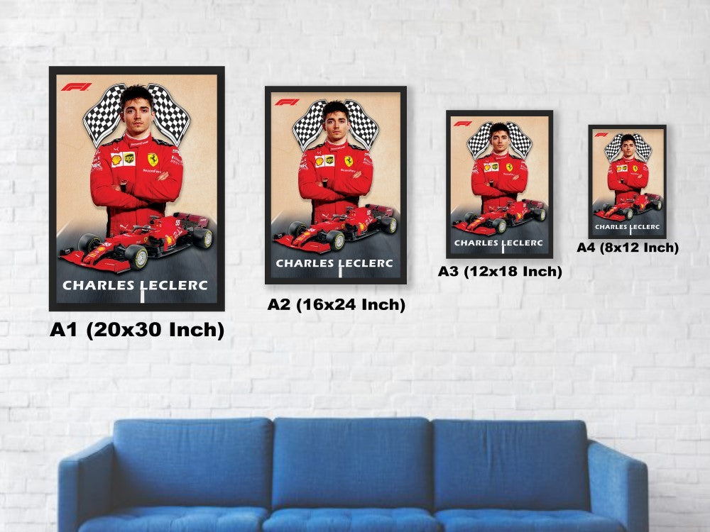 Charles Leclerc Poster Size Chart