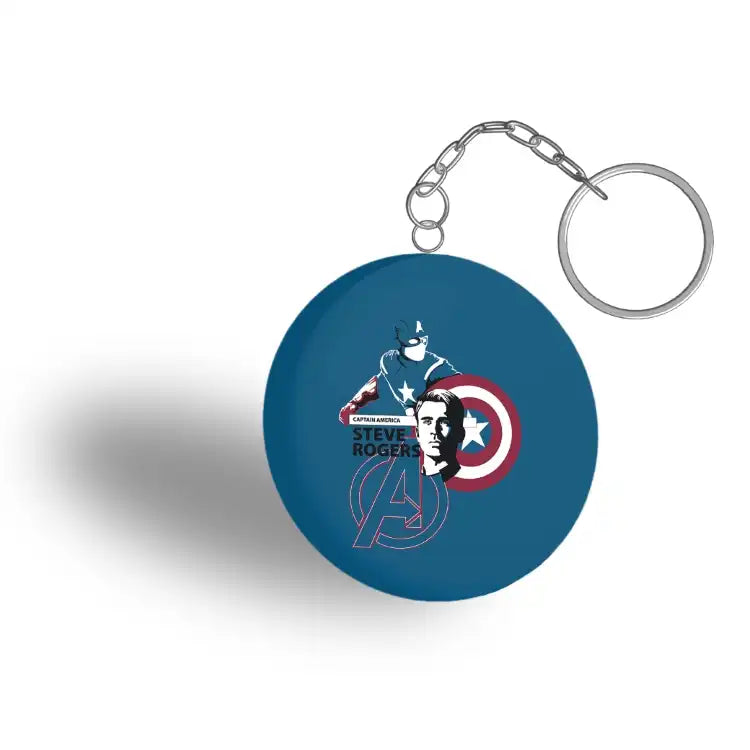 Captain America Abstract Key Chain