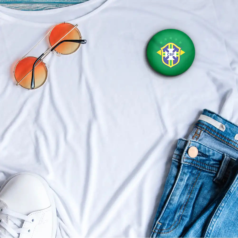 Brazil Football Team Badge on Cloth