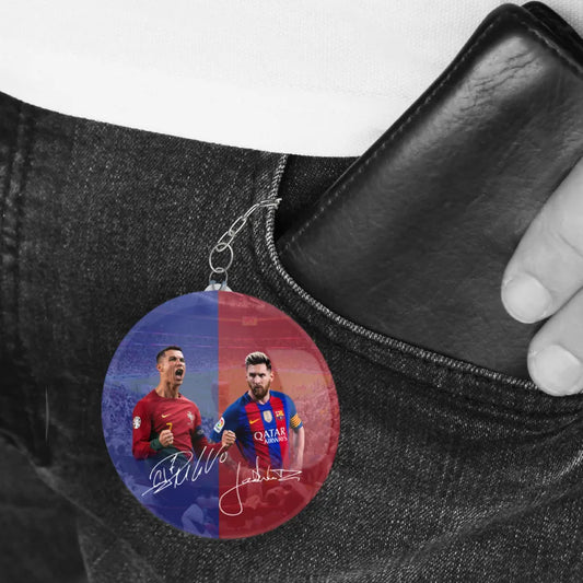 Messi keychain in pocket